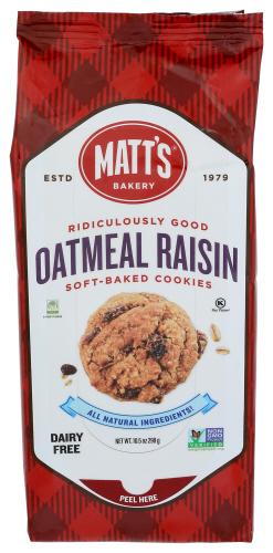 Matts Cookies Cookie Oatmeal Raisin - 10.5 Oz (6 Units)