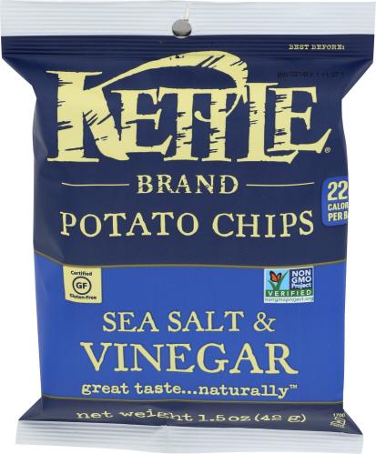 Kettle Foods Chip Potato Seaslt & Vinegar - 1.5 Oz (24 Units)