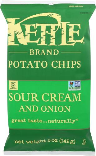Kettle Foods Chip Potato Sour Crm Onion & Chv - 5 Oz (15 Units)