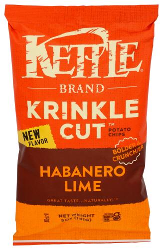 Kettle Foods Chp Potato Krnkl Hbnro Lme - 5 Oz (15 Units)
