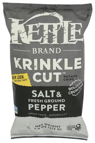 Kettle Foods Chip Potato Salt N Peppr - 7.5 Oz (12 Units)