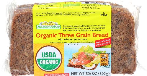 Mestemacher Bread Three Grain - 17.6 Oz (12 Units)