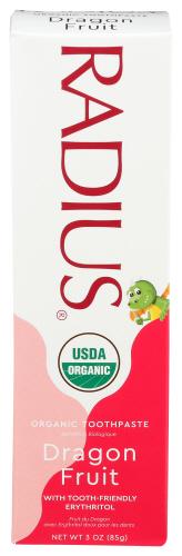 Radius Tooth Paste Dragon Fruit Organic - 3 Oz (1 Units)