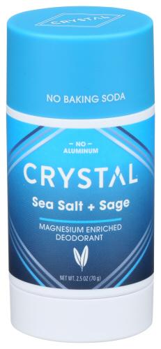 Crystal Body Deodorant Deodorant Sea Salt Sage - 2.5 Oz (1 Units)