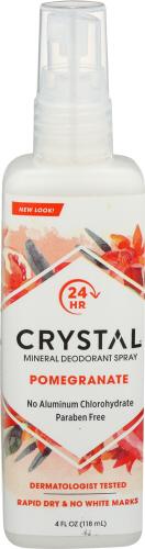 Crystal Body Deodorant Deod Spray Pmgrnte - 4 Oz (3 Units)