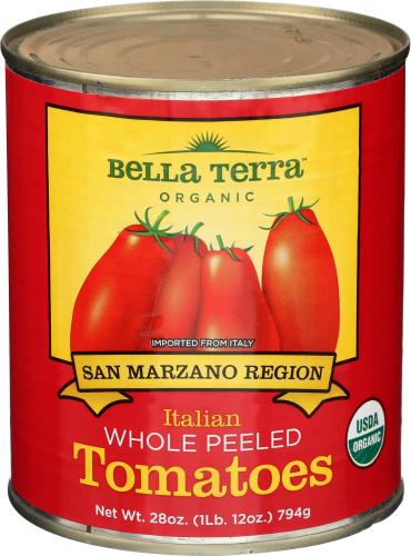 Bella Terra Tomato San Mrzno Whl Pld Organic - 28 Oz (12 Units)