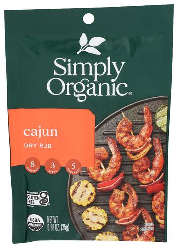 Simply Organic Mix Cajun Dry Rub - 0.88 Oz (12 Units)