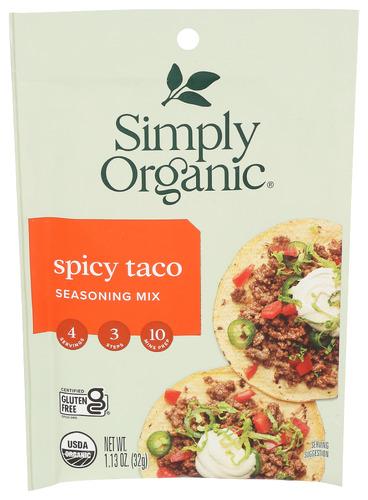 Simply Organic Ssnng Taco Spcy Pckt - 1.13 Oz (12 Units)