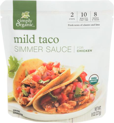 Simply Organic Sauce Mild Taco Simr - 8 Oz (6 Units)
