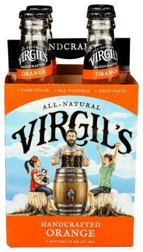Virgils Soda Cream Orange 4Pk - 48 Fo (6 Units)