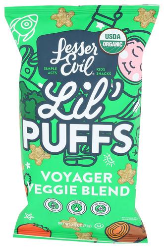 Lesser Evil Lil Puffs Veggie Organic - 2.5 Oz (5 Units)