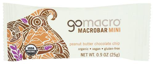 Gomacro Bar Peanut Butter Chocolate Chip Mini - 0.9 Oz (24 Units)