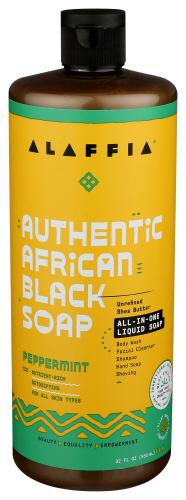 Alaffia Soap Auth Blk Peppermint - 32 Fo (1 Units)