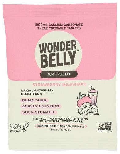 Wonderbelly Antacid Strawberry Pkt - 3 Pc (20 Units)