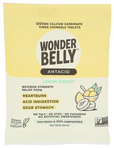 Wonderbelly Antacid Lemon Sorbet Pkt - 3 Pc (20 Units)