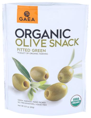 Gaea North America Olives Green Snkpk Organic - 2.3 Oz (8 Units)