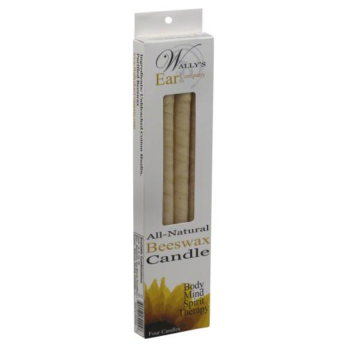 Wally Ear Candle Beeswax Plain - 4 Pc (5 Units)