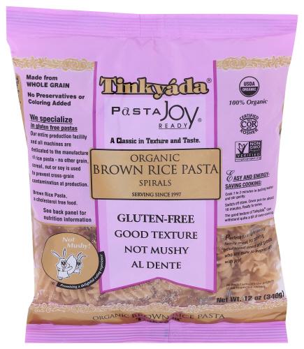 Tinkyada Pasta Brown Rice Spiral Organic - 12 Oz (12 Units)