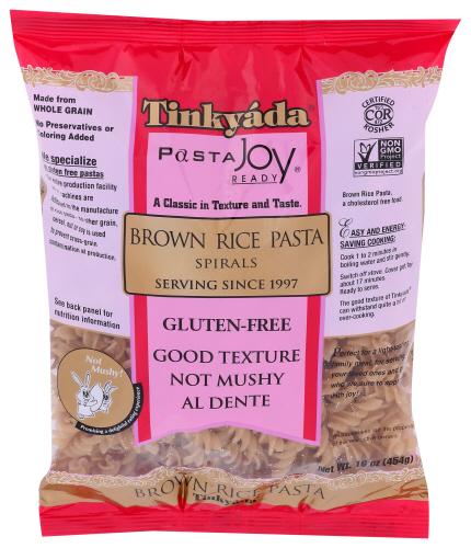 Tinkyada Pasta Brown Rice Spiral - 16 Oz (12 Units)