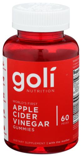 Goli Nutrition Apple Cider Vinegar Gmmy - 60 Pc (1 Units)