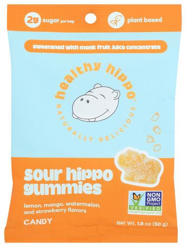 Healthy Hippo Candy Sour Hippo Gummies - 1.8 Oz (12 Units)