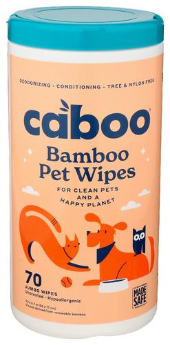 Caboo Pet Wipes Bamboo - 70 Ct (8 Units)