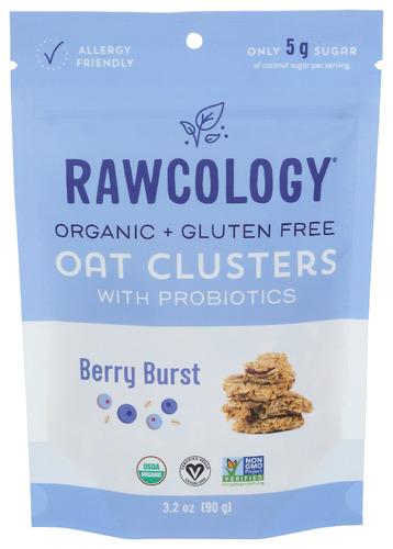 Rawcology Oat Clusters Berry B Organic - 3.2 Oz (6 Units)