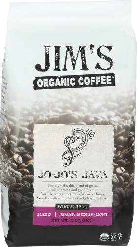 Jims Organic Coffee Coffee Bean Jojo Java Organic - 12 Oz (6 Units)