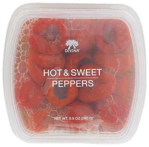 Divina Peppers Hot And Sweet - 9.9 Oz (6 Units)