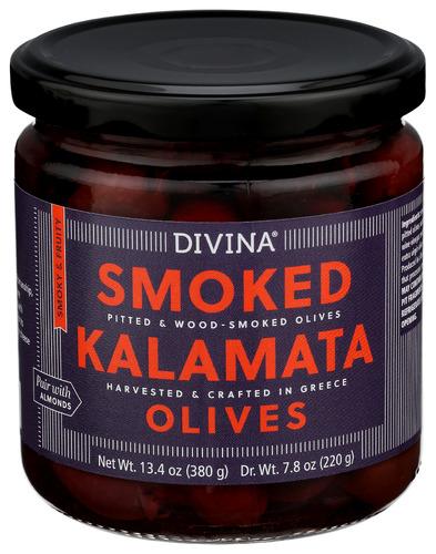 Divina Olives Smoked Kalamata - 7.8 Oz (6 Units)