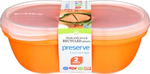 Preserve Food Strge Sand 2Pk Ornge - 1 Ea (8 Units)
