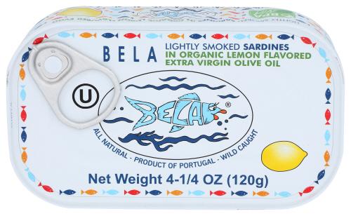 Bela Sardines Lemon Sauce - 4.25 Oz (12 Units)