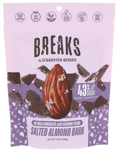 Scharffen Berger Chocolate Bark Omlk Sltd Almd - 4.5 Oz (8 Units)