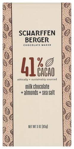 Scharffen Berger Chocolate Bar Almd Sea Salt 41 - 3 Oz (12 Units)