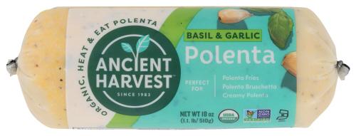 Ancient Harvest Polenta Basil & Garlic Organic - 18 Oz (12 Units)