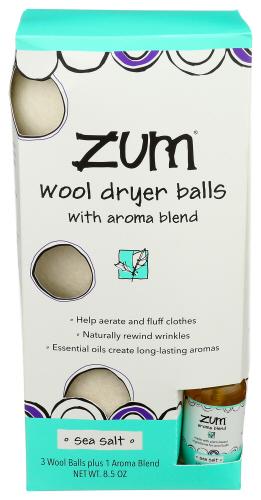 Zum Wool Dryer Balls Sea Salt - 8.5 Oz (4 Units)