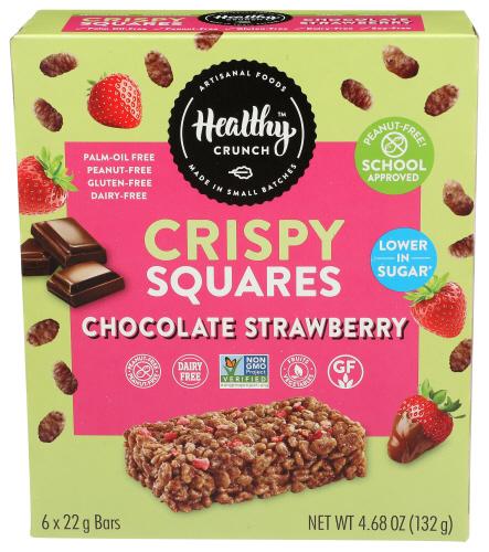 Healthy Crunch Square Crisp Chocolate Stwbry - 4.68 Oz (6 Units)