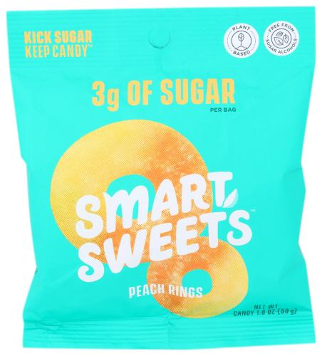 Smartsweets Candy Peach Rings - 1.8 Oz (12 Units)