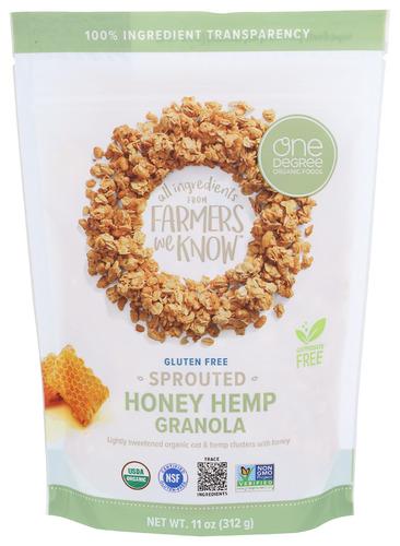 One Degree Granola Honey Hemp Organic - 11 Oz (6 Units)