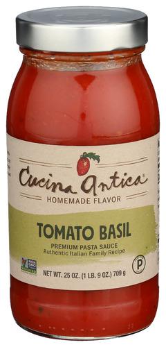 Cucina Antica Sauce Pasta Tmo Basil - 25 Oz (6 Units)