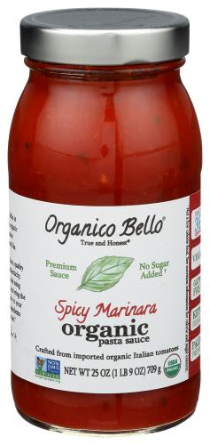 Organico Bello Sauce Pasta Spcy Mrnara O - 25 Oz (6 Units)