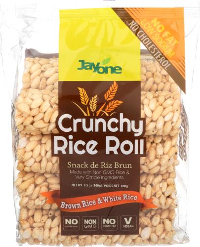 Jayone Rice Roll Crunchy Brown White - 3.5 Oz (12 Units)
