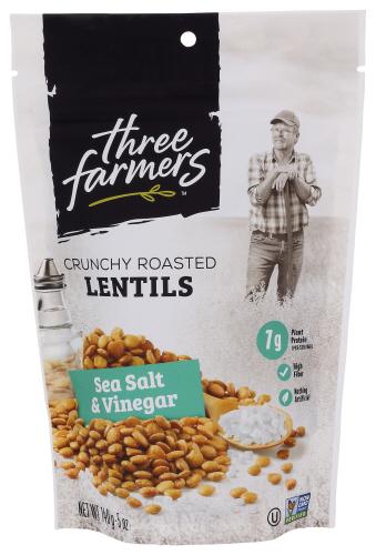 Three Farmers Foods Inc Snack Lentil Sslt Vinegar - 140 Gm (6 Units)