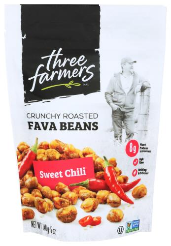 Three Farmers Foods Inc Beans Roasted Fava Sweet Chili - 5 Oz (6 Units)