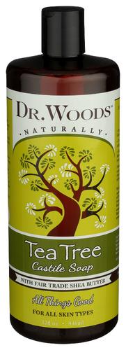 Dr Woods Soap Tea Tree Shea Butter - 32 Oz (3 Units)