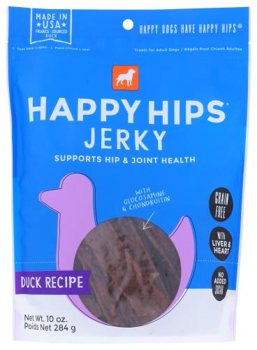 Happy Hips Treat Dog Duck Jerky - 10 Oz (6 Units)