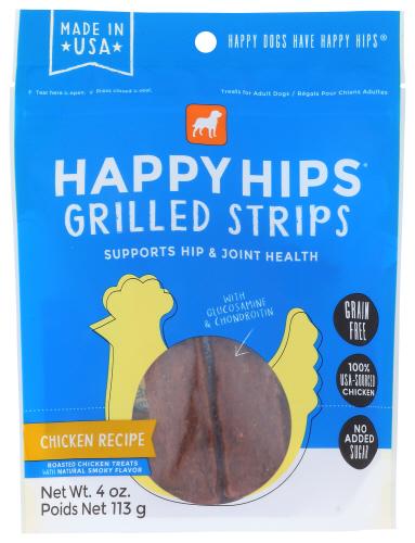 Happy Hips Dog Treat Chicken Strip - 4 Oz (12 Units)