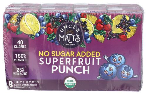 Uncle Matts Organic Juice Bx Spfrt Pnch 8Pk - 54 Fo (4 Units)