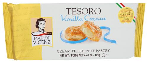Vicenzi Puff Pstry Tesoro Vnlla - 4.41 Oz (8 Units)