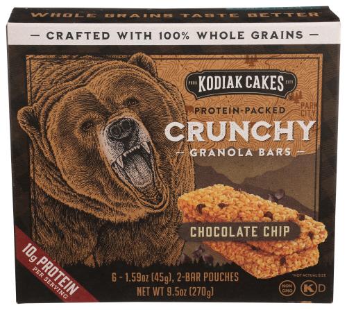 Kodiak Bar Granola Chocolate Chip - 9.5 Oz (12 Units)